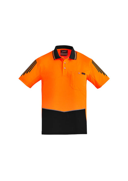 Syzmik Mens Hi Vis Flux Short Sleeve Polo- (ZH315)