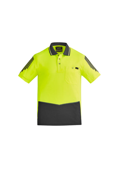 Syzmik Mens Hi Vis Flux Short Sleeve Polo- (ZH315)