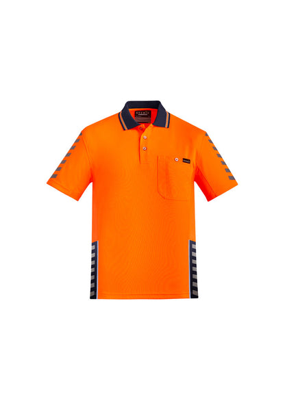 Syzmik Mens Hi Vis Komodo Short Sleeve Polo-(ZH320)