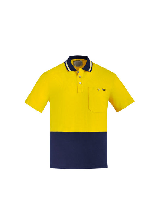 Syzmik Mens Hi Vis Cotton Short Sleeve Polo- (ZH435)