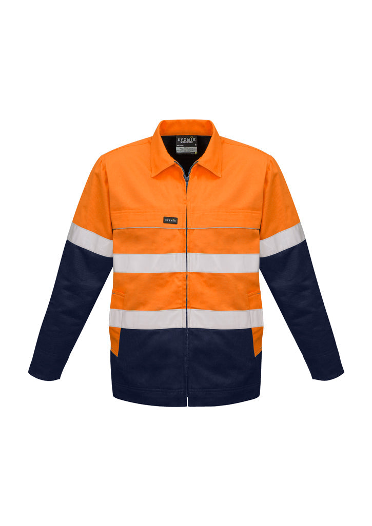 Syzmik Mens Hi Vis Cotton Drill Jacket- (ZJ590)