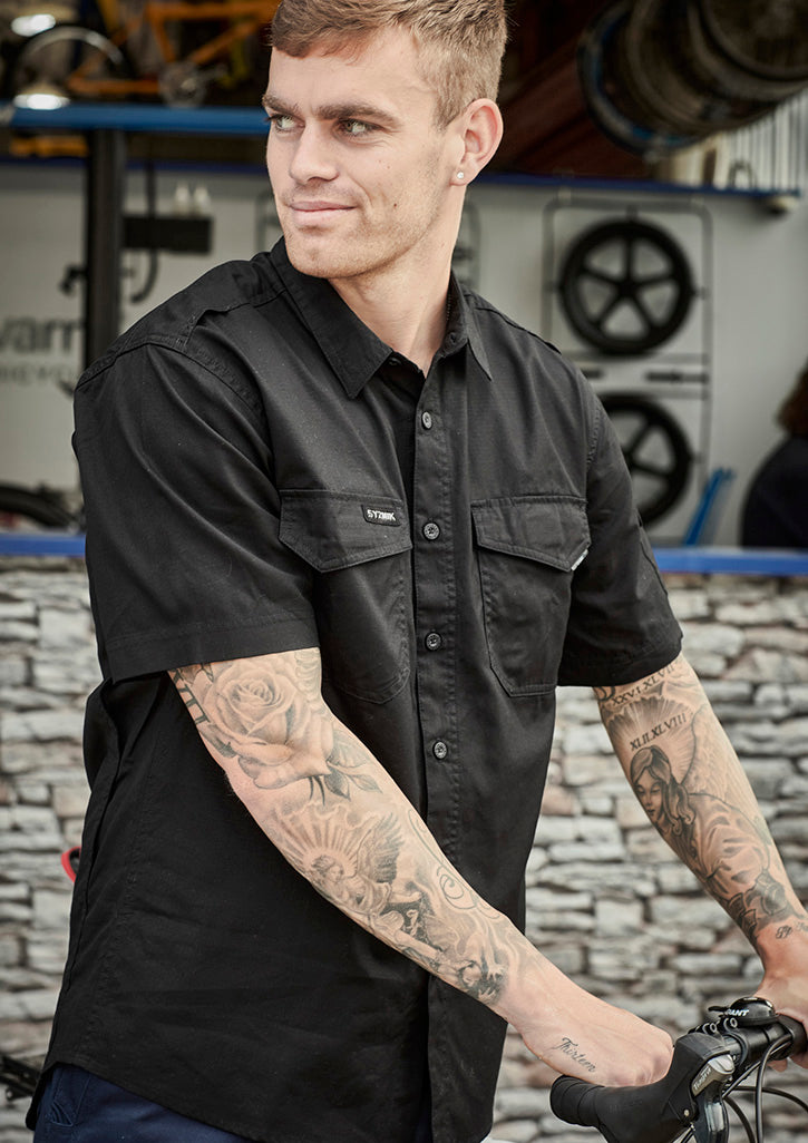 Syzmik Mens Rugged Cooling Short Sleeve Shirt- (ZW405)