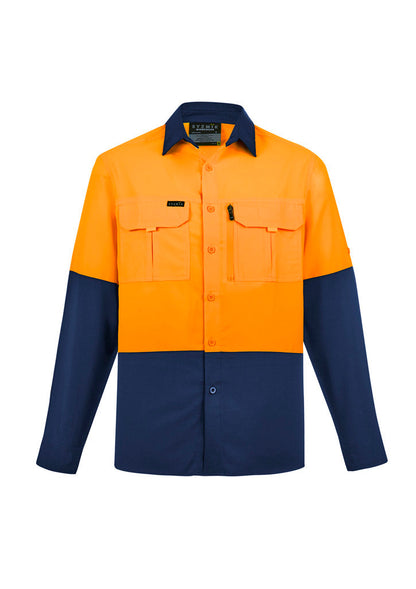 Syzmik Mens Hi Vis Outdoor Long Sleeve Shirt- (ZW468)