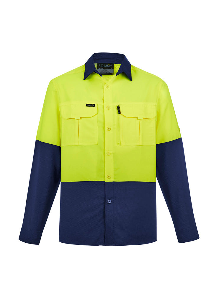 Syzmik Mens Hi Vis Outdoor Long Sleeve Shirt- (ZW468)