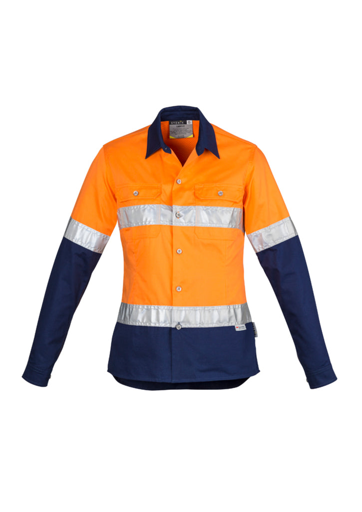 Syzmik Womens Hi Vis Spliced Industrial Shirt - Hoop Taped (ZWL123)