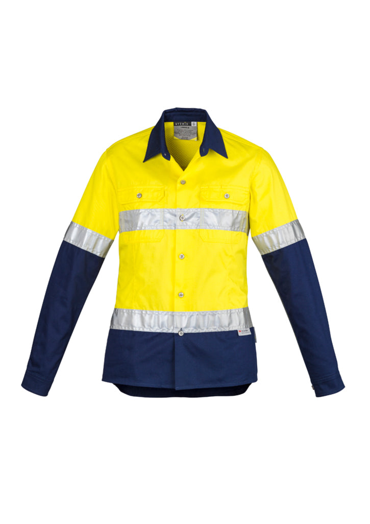 Syzmik Womens Hi Vis Spliced Industrial Shirt - Hoop Taped (ZWL123)