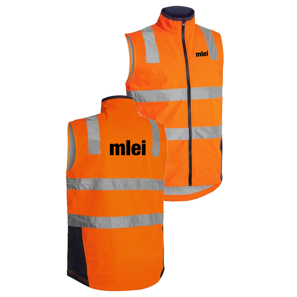 mlei Taped Hi Vis Soft Shell Vest
