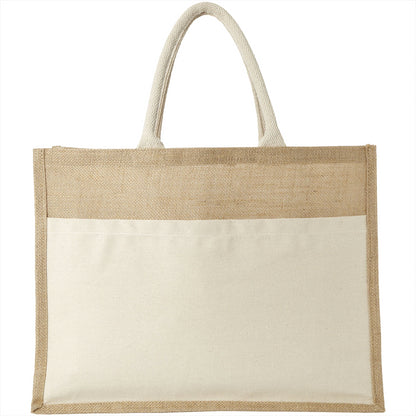 Mumbay Cotton Pocket Jute Tote Bag 19L