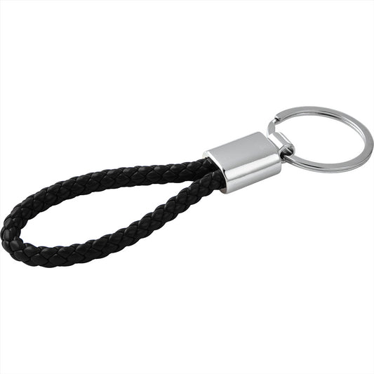 Vegan Leather Twist Key Ring