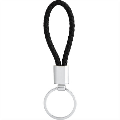 Vegan Leather Twist Key Ring