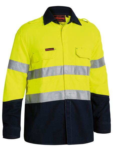 TenCate Tecasafe® Plus Taped Two Tone Hi Vis FR Non Vented Shirt - Long Sleeve