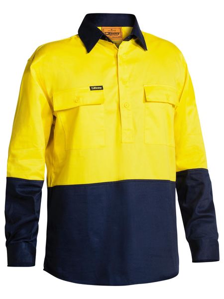 Hi Vis Closed Front Drill Shirt