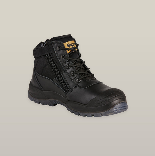 HARD YAKKA UTILITY SAFETY BOOT - BLACK