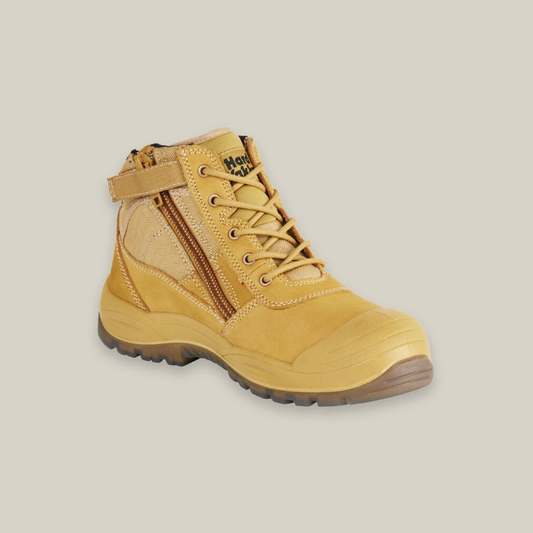 HARD YAKKA UTILITY SAFETY BOOT - WHEAT