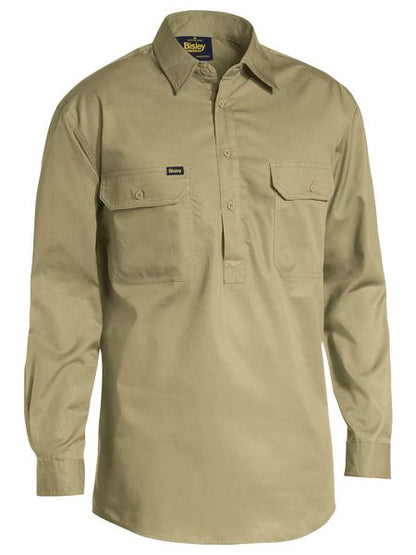 Closed Front Cool Lightweight Drill Shirt