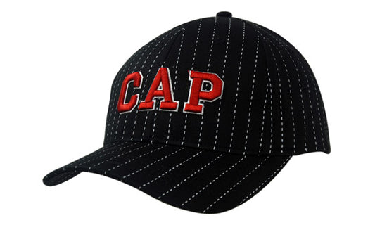 Cotton Pin Stripe Cap with Filter Mesh Lining