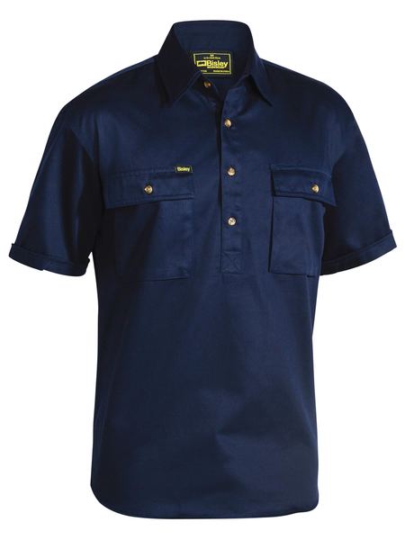 Closed Front Cotton Drill Shirt