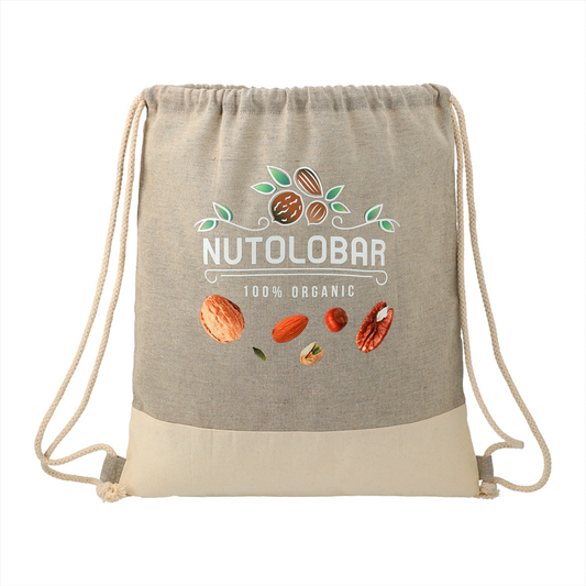 Split Recycled Cotton Drawstring Bag