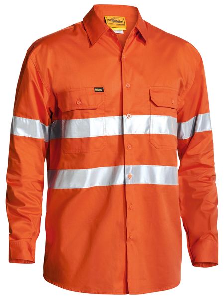 Taped Hi Vis Cool Lightweight Drill Shirt