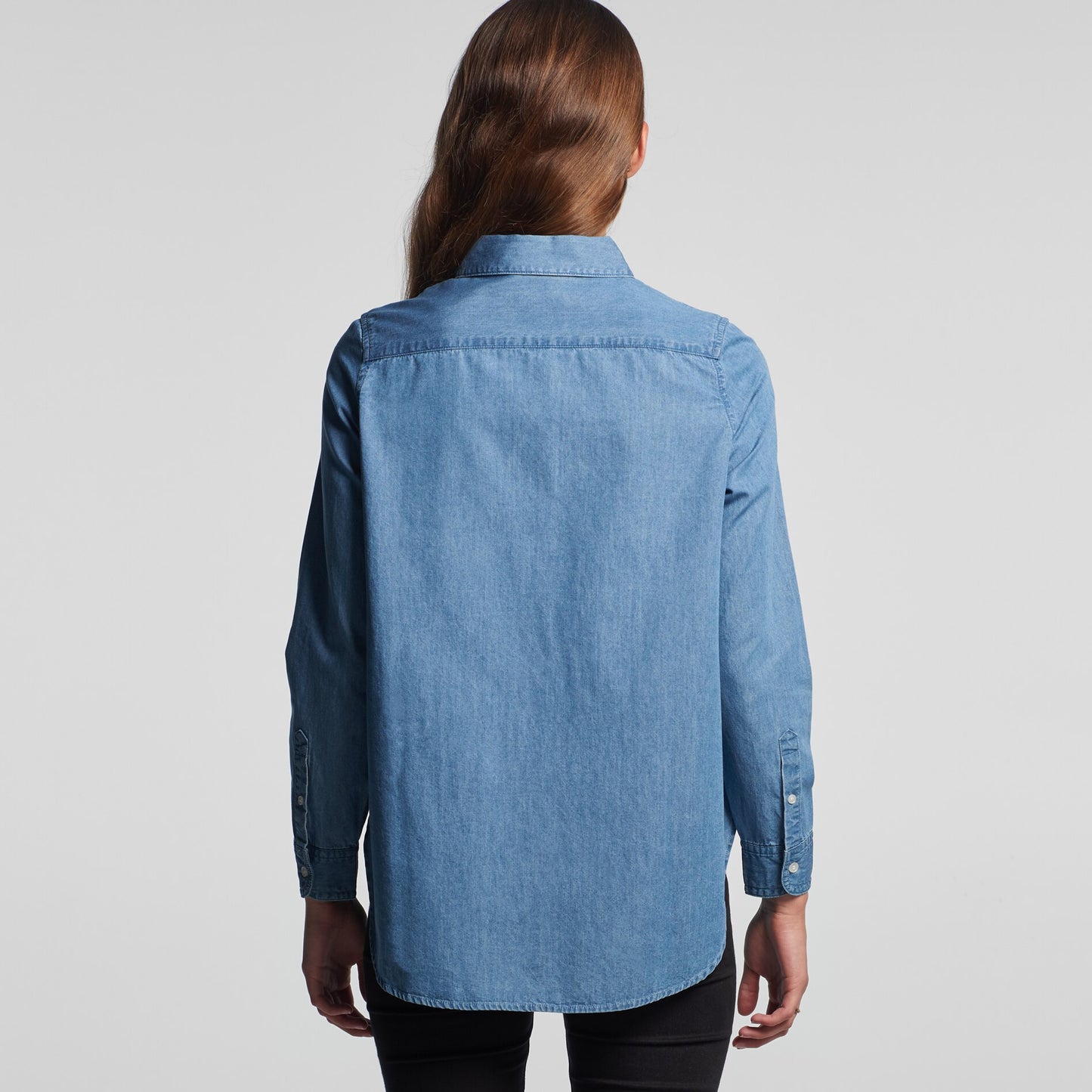 Wo's Blue Denim Shirt - 4042