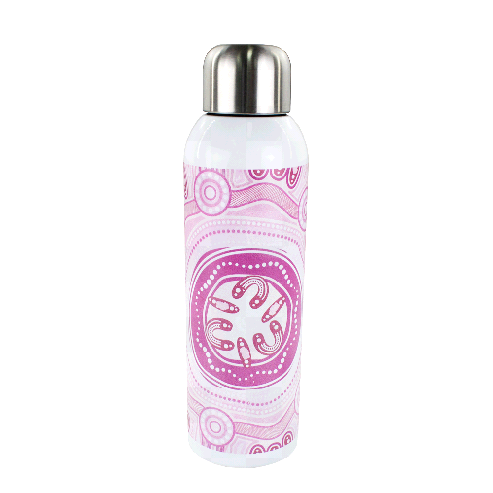 Guzzle Stainless Sports Bottle with Rotary Digital Print - 800ml