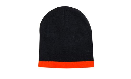 Roll Down Two Tone Acrylic Beanie - Toque