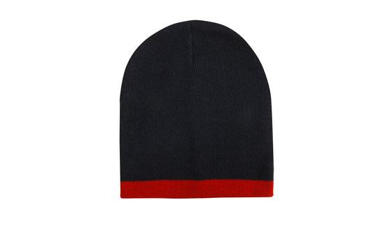 Roll Down Two Tone Acrylic Beanie - Toque