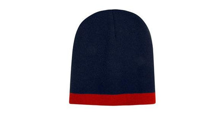 Roll Down Two Tone Acrylic Beanie - Toque