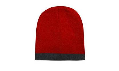 Roll Down Two Tone Acrylic Beanie - Toque