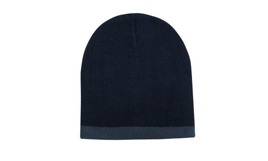 Roll Down Two Tone Acrylic Beanie - Toque