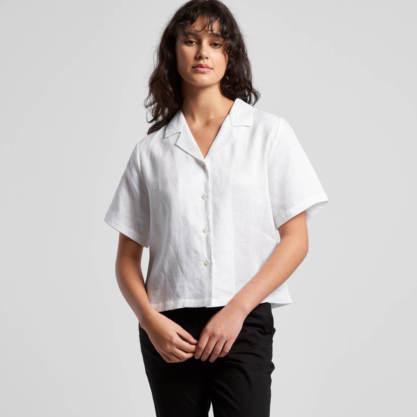 Wo's Linen S/S Shirt - 4420