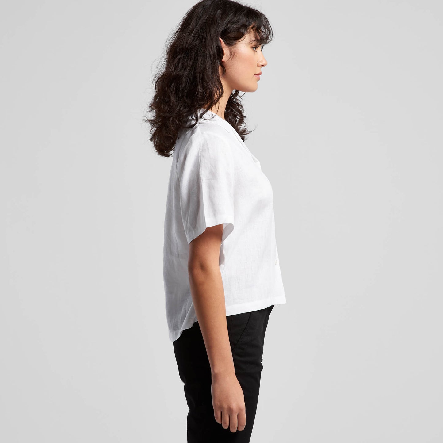 Wo's Linen S/S Shirt - 4420