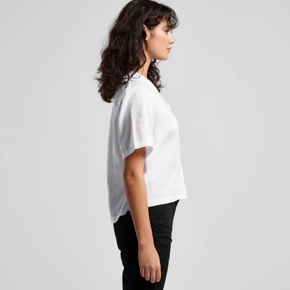Wo's Linen S/S Shirt - 4420