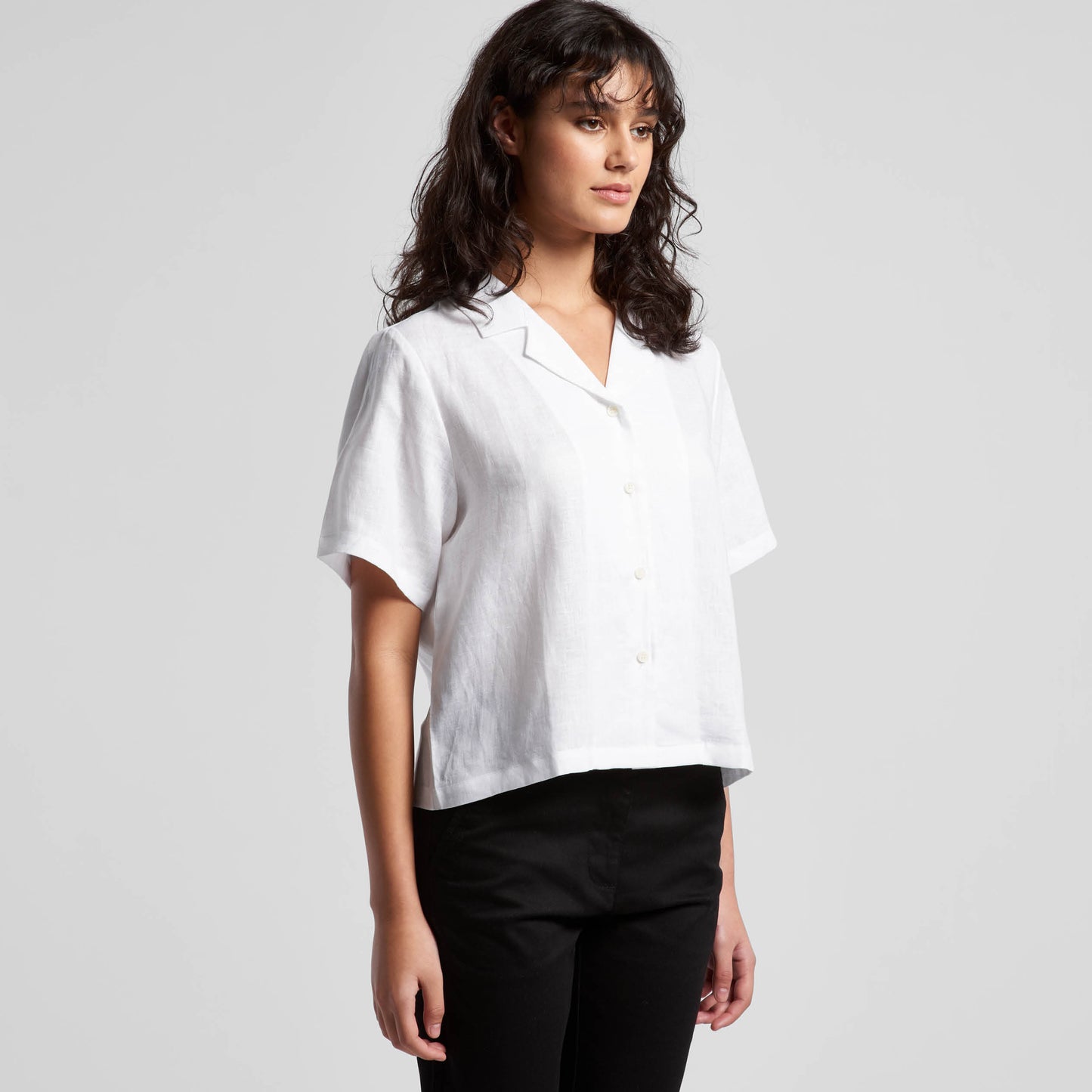 Wo's Linen S/S Shirt - 4420