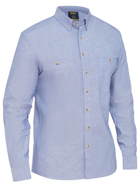 Mens Long Sleeve Chambray Shirt