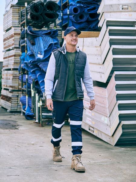 Flx & Move™ Taped Stretch Denim Cargo Cuffed Pants