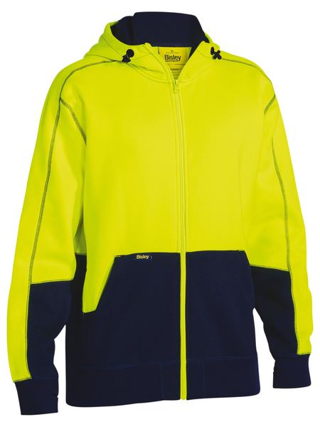 Hi Vis Zip Front Fleece Hoodie