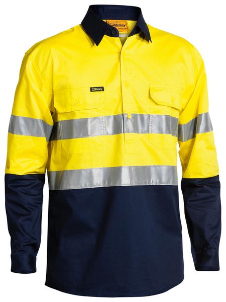 Taped Hi Vis Closed Front Cool Lightweight Shirt