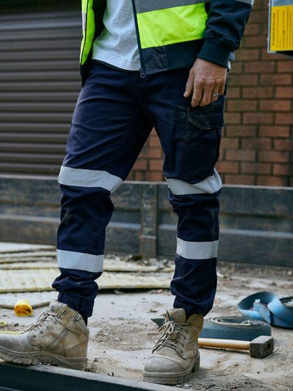 Taped Biomotion Stretch Cotton Drill Cargo Cuffed Pants