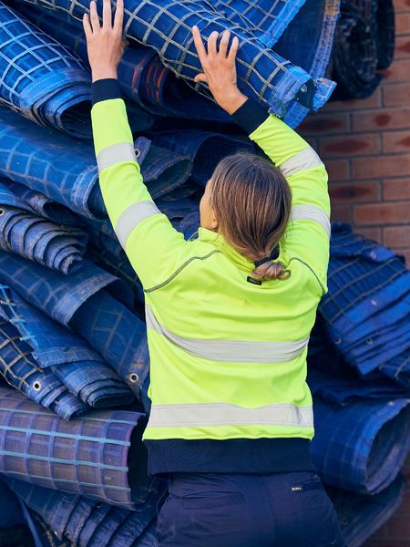 Women's Taped Hi Vis Fleece Jumper