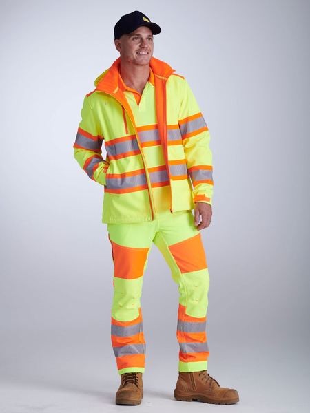 Taped Double Hi Vis Soft Shell Jacket