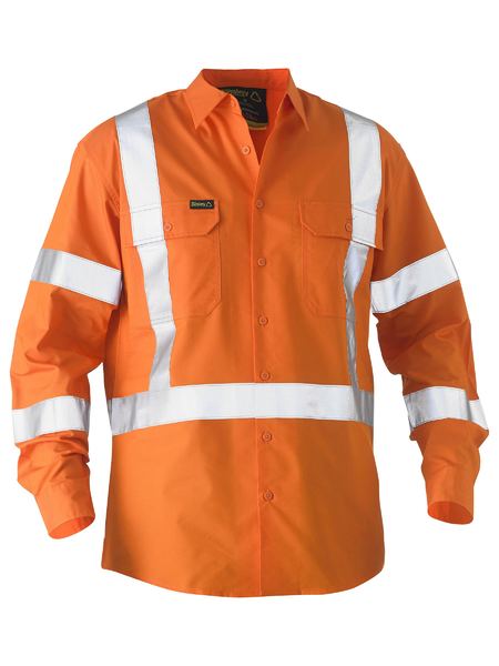 Bisley Recycle X Taped Hi Vis Drill Shirt