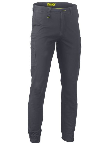 Stretch Cotton Drill Cargo Cuffed Pants