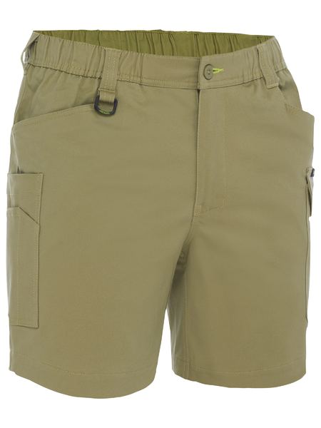 Stretch Cotton Elastic Waist Cargo Short