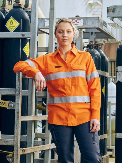 Apex 185 Women's Taped Hi Vis Ripstop FR Vented Shirt