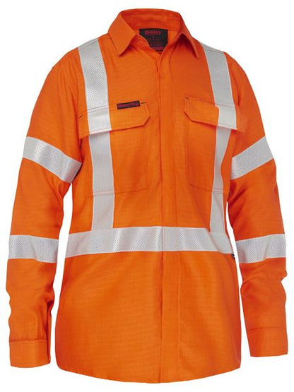 Apex 185 Women's X Taped Biomotion Hi Vis FR Ripstop Vented Shirt