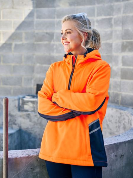 Women's Hi Vis Liquid Repellent Fleece Hoodie