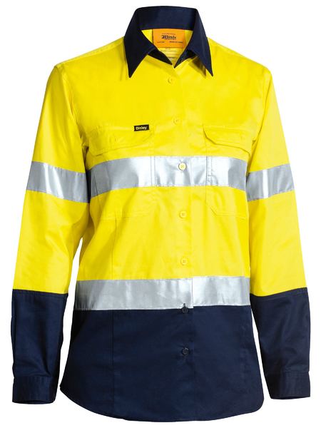 Women's Taped Hi Vis Cool Lightweight Drill Shirt