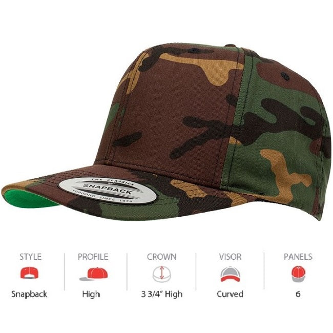 Camo 6689C Classic Snapback Cap