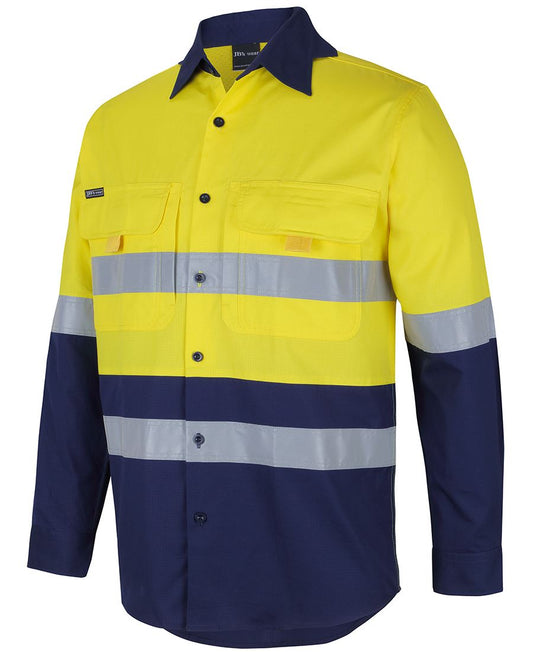 JB's Hi Vis (D+N) Ripstop L/S Fishing Shirt